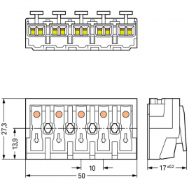 WAGO | 294-4005 | LIGHTING CONNECTOR; PUSH-BUTTON, EXTERNAL;