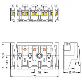 WAGO | 294-4007 | LIGHTING CONNECTOR; PUSH-BUTTON, EXTERNAL;