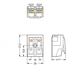 WAGO | 294-4012 | LIGHTING CONNECTOR; PUSH-BUTTON, EXTERNAL;