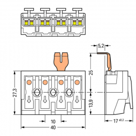 WAGO | 294-4214 | LIGHTING CONNECTOR; PUSH-BUTTON, EXTERNAL;