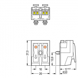 WAGO | 294-5002 | LIGHTING CONNECTOR; PUSH-BUTTON, EXTERNAL;