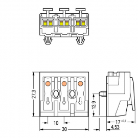 WAGO | 294-5003 | LIGHTING CONNECTOR; PUSH-BUTTON, EXTERNAL;