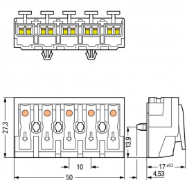 WAGO | 294-5005 | LIGHTING CONNECTOR; PUSH-BUTTON, EXTERNAL;