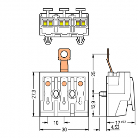 WAGO | 294-5413 | LIGHTING CONNECTOR; PUSH-BUTTON, EXTERNAL;