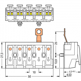 WAGO | 294-5475 | LIGHTING CONNECTOR; PUSH-BUTTON, EXTERNAL;