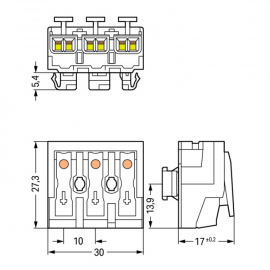 WAGO | 294-8013 | LIGHTING CONNECTOR; PUSH-BUTTON, EXTERNAL;