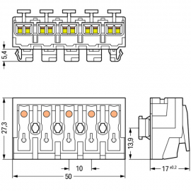 WAGO | 294-8015 | LIGHTING CONNECTOR; PUSH-BUTTON, EXTERNAL;