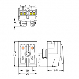 WAGO | 294-8022 | LIGHTING CONNECTOR; PUSH-BUTTON, EXTERNAL;