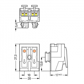 WAGO | 294-8032 | LIGHTING CONNECTOR; PUSH-BUTTON, EXTERNAL;