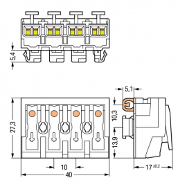 WAGO | 294-8124 | LIGHTING CONNECTOR; PUSH-BUTTON, EXTERNAL;