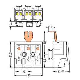 WAGO | 294-8213 | LIGHTING CONNECTOR; PUSH-BUTTON, EXTERNAL;