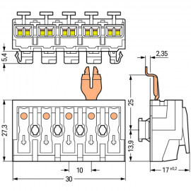 WAGO | 294-8315 | LIGHTING CONNECTOR; PUSH-BUTTON, EXTERNAL;