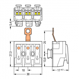 WAGO | 294-8413 | LIGHTING CONNECTOR; PUSH-BUTTON, EXTERNAL;