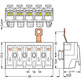 WAGO | 294-8435 | LIGHTING CONNECTOR; PUSH-BUTTON, EXTERNAL;