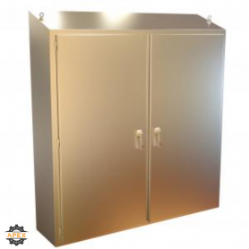 N4X SLOPE TOP 2 DOOR FREESTANDING ENCL W/PANEL - 74 X 75 X 1