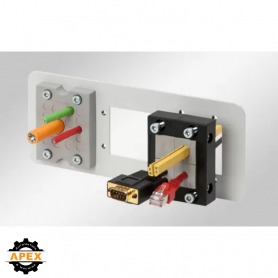 ICOTEK | 43908 | FP-AX 401X221 RAL 7035 (5 CUT-OUTS 36X112MM