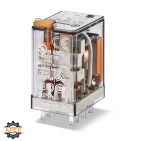 FINDER | 55.32.9.024.0070 | IND. PLUG-IN RELAY, DPDT 10A, 24