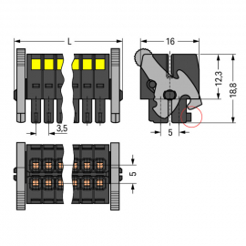 WAGO | 713-1102/037-000 | 1-CONDUCTOR FEMALE CONNECTOR,  2-R