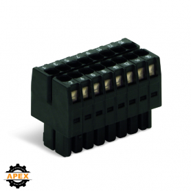 1-CONDUCTOR FEMALE CONNECTOR, 2-ROW, CAGE CLAMP®, BLACK