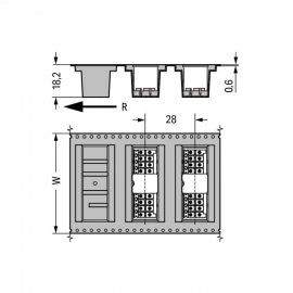 WAGO | 713-1403/105-000/997-405 | THR MALE HEADER, 2-ROW; 0.