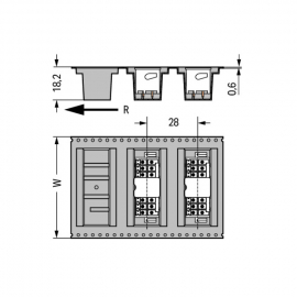 WAGO | 713-1403/116-000/997-405 | THR MALE HEADER, 2-ROW; 0.