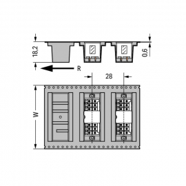 WAGO | 713-1403/117-000/997-405 | THR MALE HEADER, 2-ROW; 0.