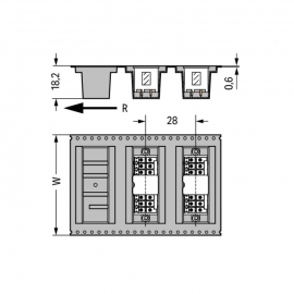 WAGO | 713-1408/117-000/997-407 | THR MALE HEADER, 2-ROW; 0.