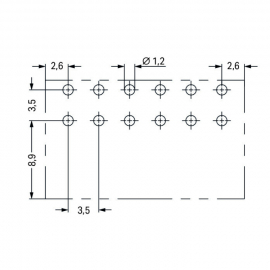 WAGO | 713-1424 | THT MALE HEADER, 2-ROW; 0.8 X 0.8 MM SOLDE