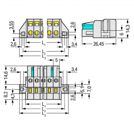 WAGO | 721-102/031-000 | 1-CONDUCTOR FEMALE PLUG; 100% PROTE