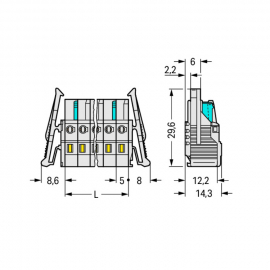 WAGO | 721-102/037-000 | 1-CONDUCTOR FEMALE PLUG; 100% PROTE