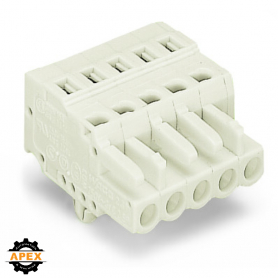 1-CONDUCTOR FEMALE CONNECTOR, CAGE CLAMP®, LIGHT GRAY