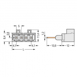 WAGO | 721-162/003-000 | MALE CONNECTOR FOR RAIL-MOUNT TERMI