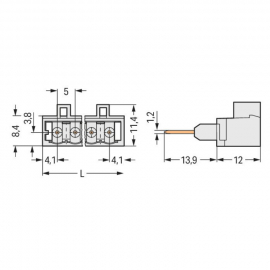 WAGO | 721-166/003-000 | MALE CONNECTOR FOR RAIL-MOUNT TERMI