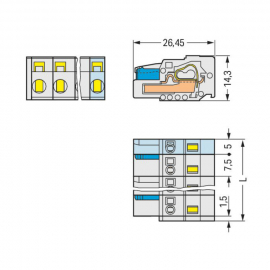 WAGO | 721-202/026-000 | 1-CONDUCTOR FEMALE PLUG; 100% PROTE