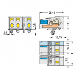 WAGO | 721-203/008-000/037-000 | 1-CONDUCTOR FEMALE PLUG; 10