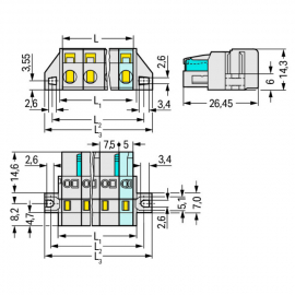 WAGO | 721-205/031-000 | 1-CONDUCTOR FEMALE PLUG; 100% PROTE
