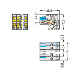 WAGO | 721-2103/026-000 | 2-CONDUCTOR FEMALE CONNECTOR; 100%