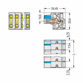 WAGO | 721-2202/026-000 | 2-CONDUCTOR FEMALE CONNECTOR; 100%