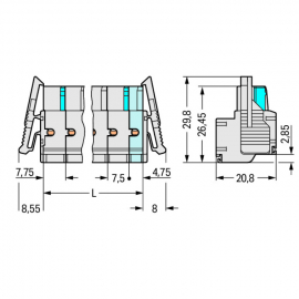 WAGO | 721-2204/037-000 | 2-CONDUCTOR FEMALE CONNECTOR; 100%