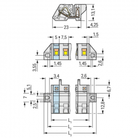 WAGO | 721-339/031-000 | 1-CONDUCTOR FEMALE PLUG; ANGLED; 10