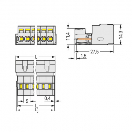 WAGO | 721-602 | 1-CONDUCTOR MALE CONNECTOR; 100% PROTECTED