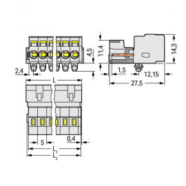 WAGO | 721-602/018-000 | 1-CONDUCTOR MALE CONNECTOR; 100% PR