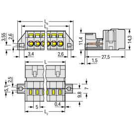 WAGO | 721-604/019-042 | 1-CONDUCTOR MALE CONNECTOR; 100% PR