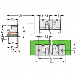 WAGO | 721-832/001-000 | THT MALE HEADER; 1.0 X 1.0 MM SOLDE