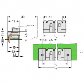 WAGO | 721-862/001-000 | THT MALE HEADER; 1.2 X 1.2 MM SOLDE