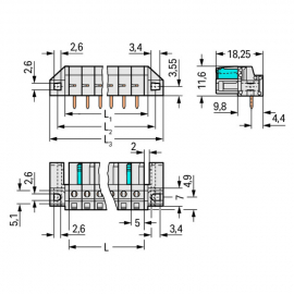 WAGO | 722-236/047-000 | THT FEMALE HEADER; 0.6 X 1.0 MM SOL