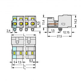 WAGO | 723-602/018-000 | 1-CONDUCTOR MALE CONNECTOR; 100% PR