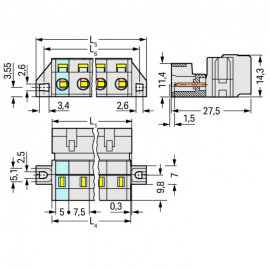 WAGO | 723-602/019-000 | 1-CONDUCTOR MALE CONNECTOR; 100% PR