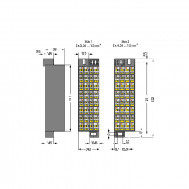 WAGO | 726-322 | MATRIX PATCHBOARD; 32-POLE; MARKING 33-64;