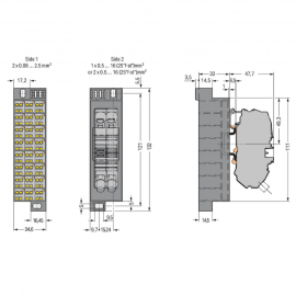 WAGO | 726-601 | COMMON POTENTIAL MATRIX PATCHBOARD; MARKING